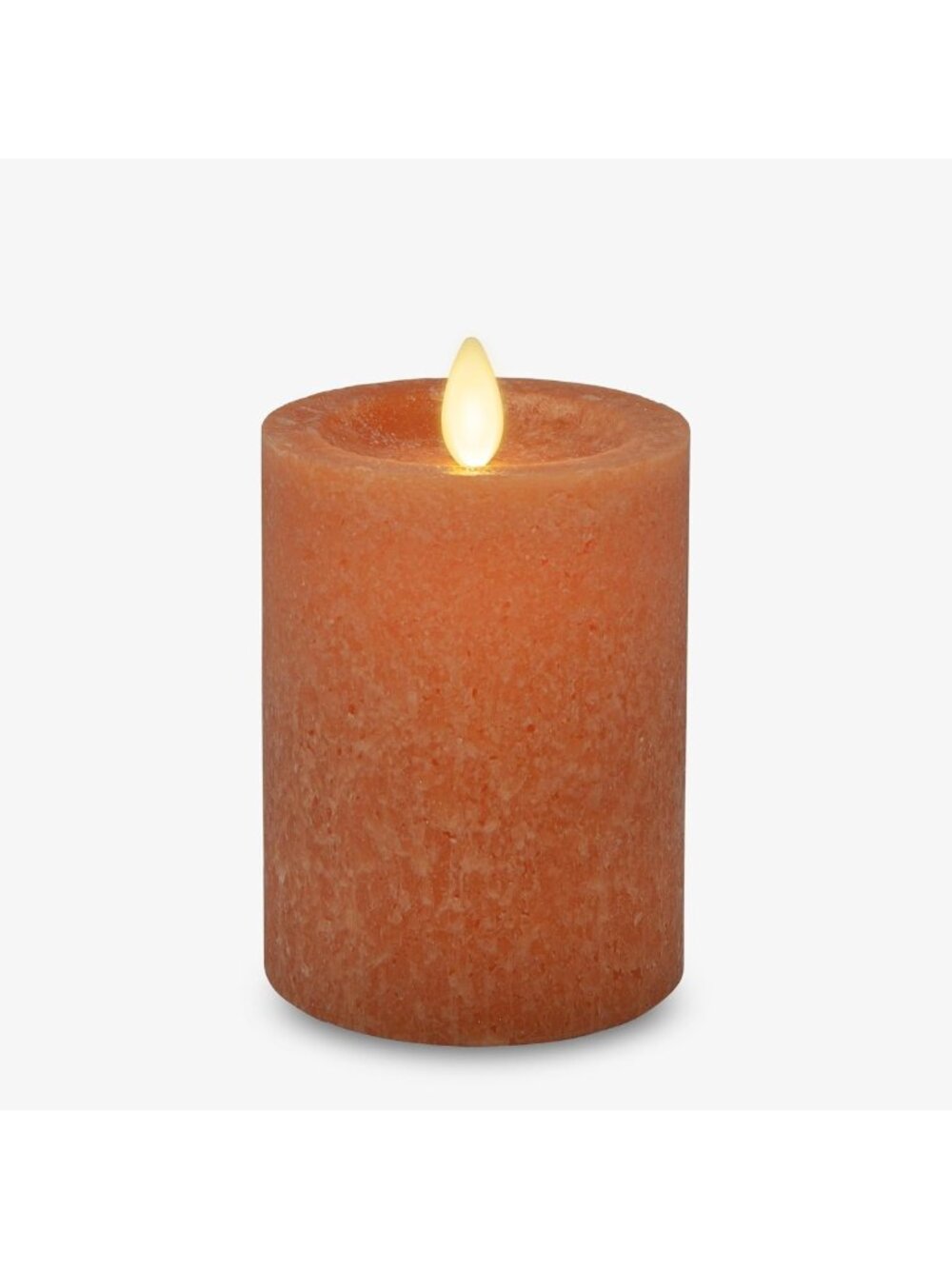 Flameless Sea Glass Candle - Harvest Pumpkin, LED Moving Flame, Timer, Real Wax
